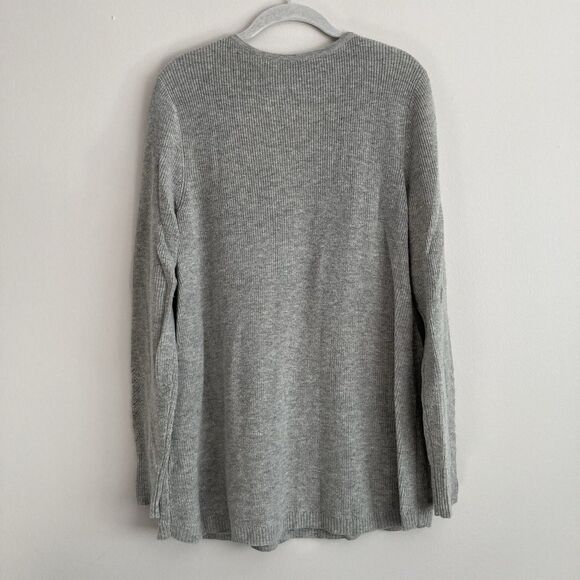 Soft Surroundings Womens V Neck Sweater Large Pullover Wool Alpaca Blend Gray - Picture 8 of 12